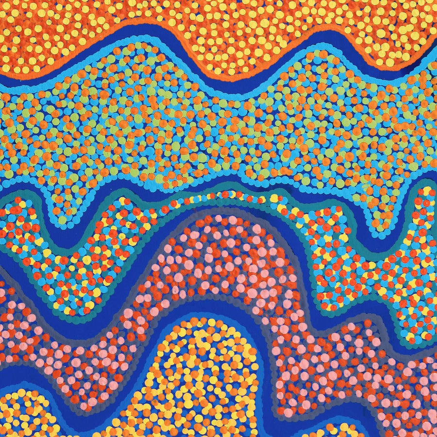 Aboriginal Artwork by Benisa Marks, Tali at Kalipinpa, 60x60cm