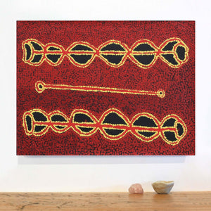 Aboriginal Artwork by Bernard Japanangka Watson, Pamapardu Jukurrpa - Warntungurru, 61x46cm - ART ARK®