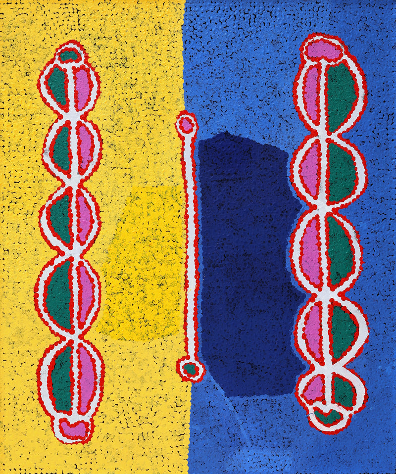 Aboriginal Artwork by Bernard Japanangka Watson, Pamapardu Jukurrpa - Warntungurru, 91x76cm