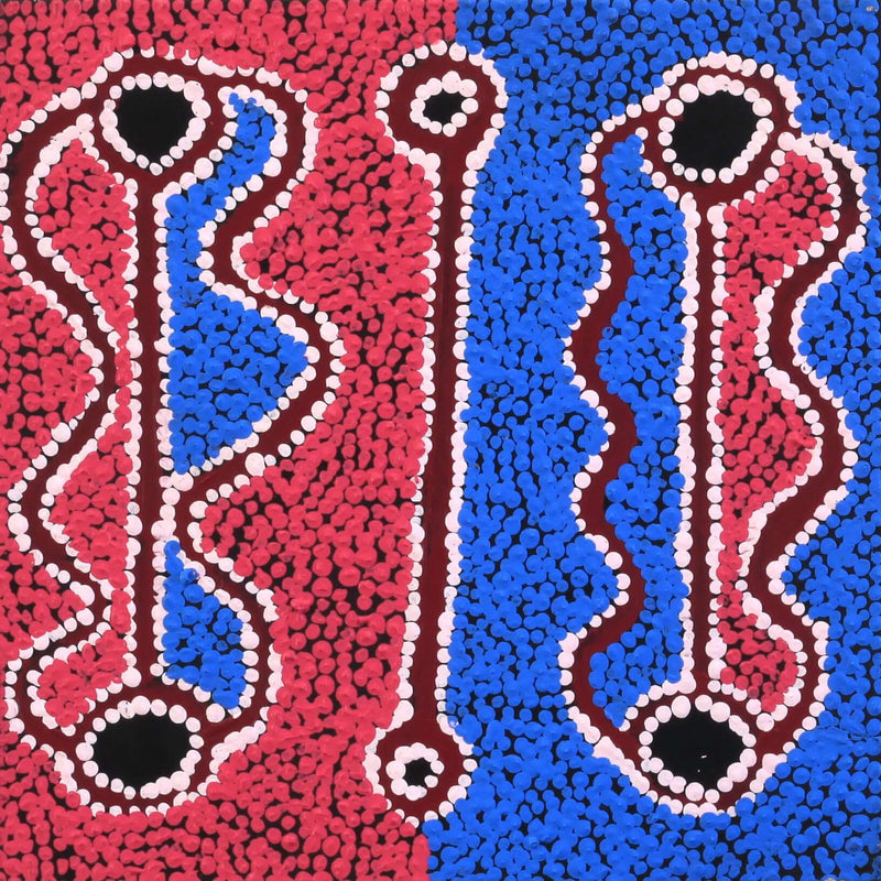 Aboriginal Artwork by Bernard Japanangka Watson, Pamapardu Jukurrpa - Warntungurru, 30x30cm