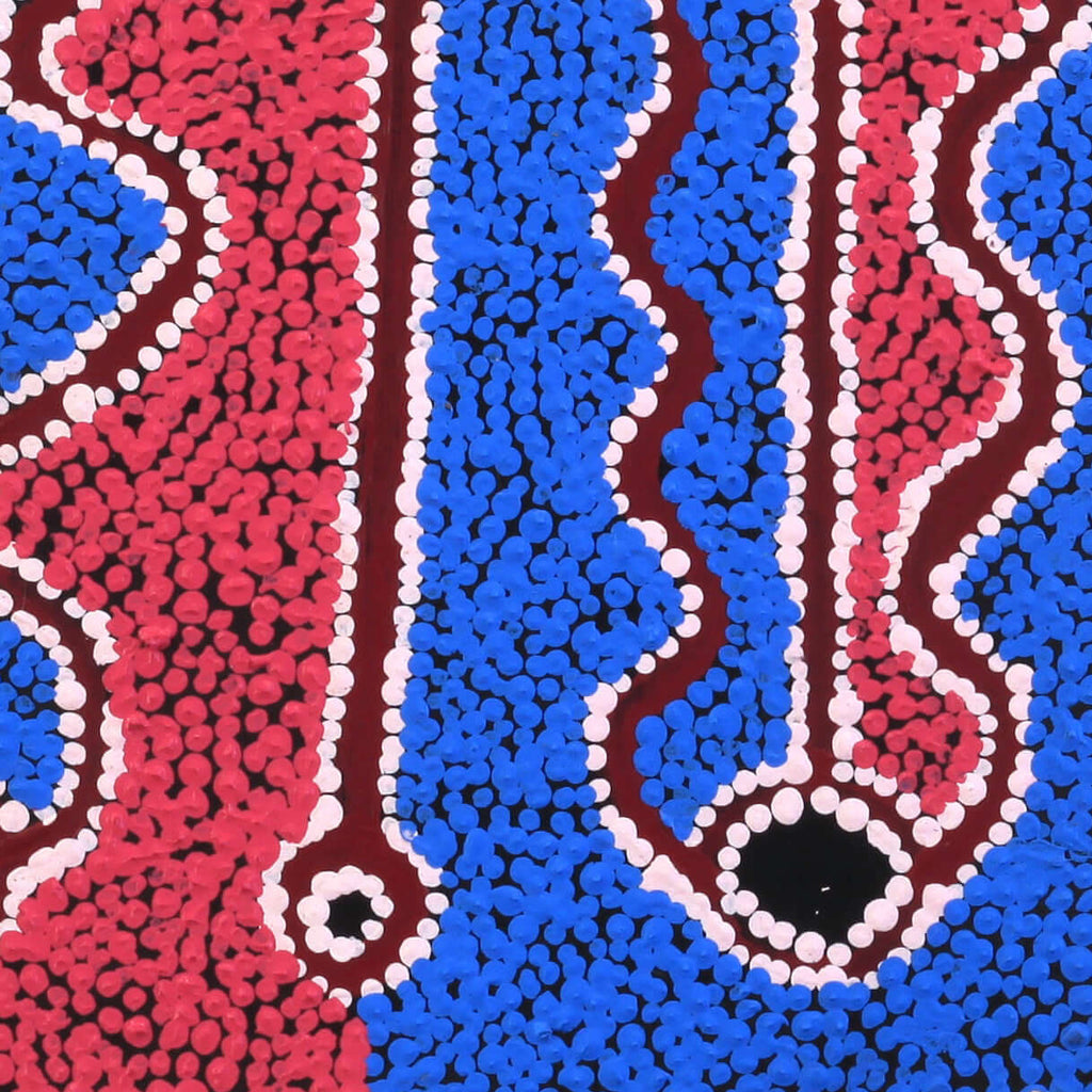 Aboriginal Artwork by Bernard Japanangka Watson, Pamapardu Jukurrpa - Warntungurru, 30x30cm