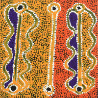 Aboriginal Artwork by Bernard Japanangka Watson, Pamapardu Jukurrpa - Warntungurru, 30x30cm