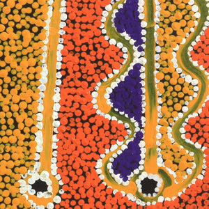 Aboriginal Artwork by Bernard Japanangka Watson, Pamapardu Jukurrpa  - Warntungurru, 30x30cm - ART ARK®
