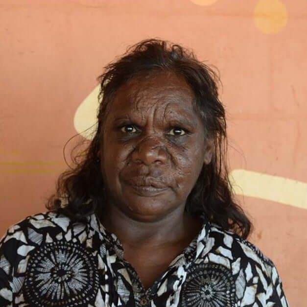 Aboriginal Artwork by Bess Napanangka Poulson, Ngapa Jukurrpa (Water Dreaming) - Puyurru, 182x76cm