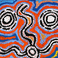 Aboriginal Artwork by Bessie Nakamarra Sims, Pamapardu Jukurrpa (Flying Ant Dreaming) - Warntungurru, 46x30cm