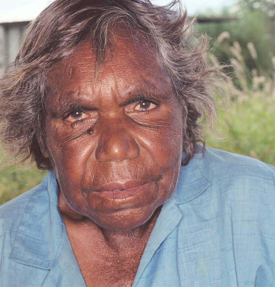 Aboriginal Artwork by Bessie Nakamarra Sims, Ngarlajiyi Jukurrpa (Bush Carrot Dreaming), 61x46cm - ART ARK®