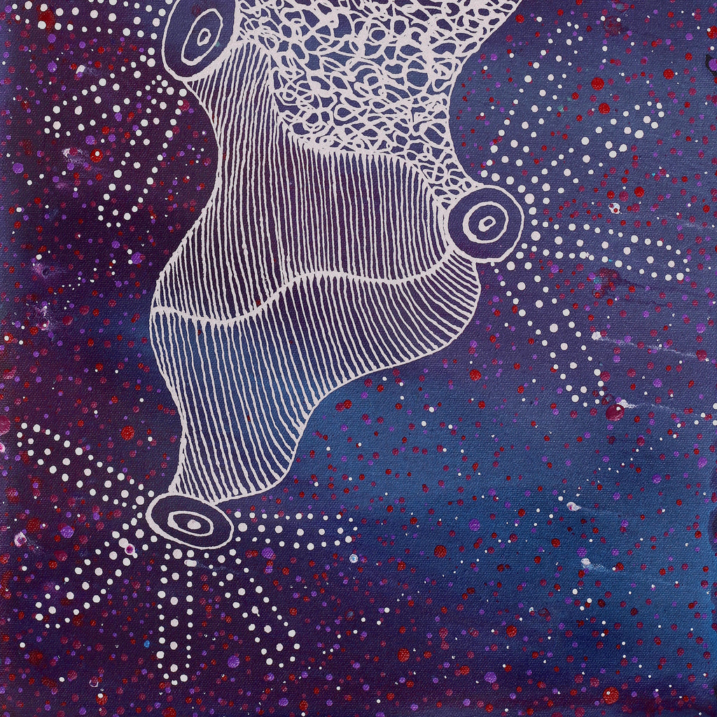 Aboriginal Artwork by Bethany Nakamarra Langdon, Mina Mina Jukurrpa (Mina Mina Dreaming), 61x30cm