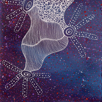Aboriginal Artwork by Bethany Nakamarra Langdon, Mina Mina Jukurrpa (Mina Mina Dreaming), 61x30cm