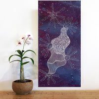 Aboriginal Artwork by Bethany Nakamarra Langdon, Mina Mina Jukurrpa (Mina Mina Dreaming), 61x30cm
