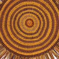 Aboriginal Artwork by Betty Guyula Gurrputukpuy - Woven Mat - 110cm