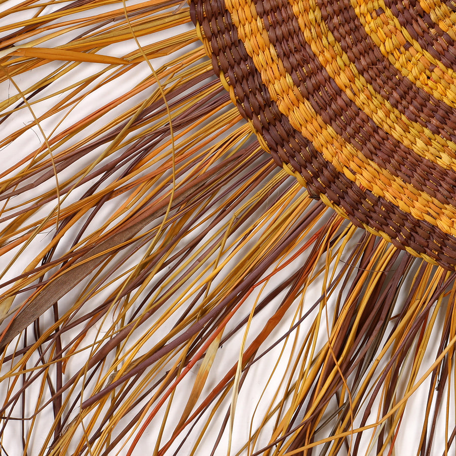 Aboriginal Artwork by Betty Guyula Gurrputukpuy - Woven Mat - 110cm