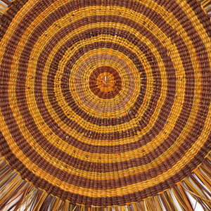 Aboriginal Artwork by Betty Guyula Gurrputukpuy - Woven Mat - 110cm - ART ARK®