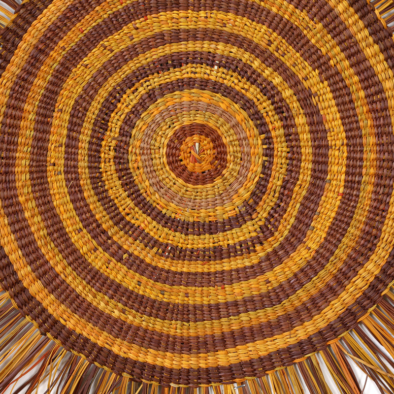 Aboriginal Artwork by Betty Guyula Gurrputukpuy - Woven Mat - 110cm