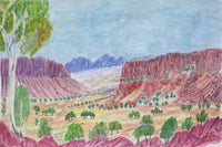 Aboriginal Artwork by Betty Naparula Namatjira Wheeler, West of James Range, 54x36cm