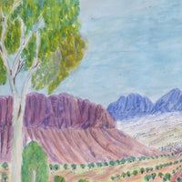 Aboriginal Artwork by Betty Naparula Namatjira Wheeler, West of James Range, 54x36cm