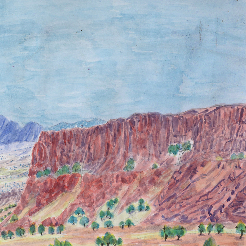 Aboriginal Artwork by Betty Naparula Namatjira Wheeler, West of James Range, 54x36cm - ART ARK®