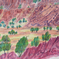 Aboriginal Artwork by Betty Naparula Namatjira Wheeler, West of James Range, 54x36cm