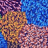 Aboriginal Artwork by Bianca Nampijinpa Turner, Simpson Desert Flowers, 30x30cm