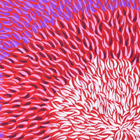 Aboriginal Artwork by Bianca Nampijinpa Turner, Simpson Desert Flowers, 30x30cm