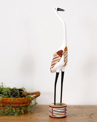 Aboriginal Artwork by Bob Ali, Gomarla (Egret bird) Sculpture, 69cm