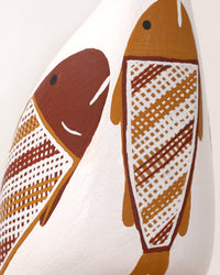 Aboriginal Artwork by Bob Ali, Gomarla (Egret bird) Sculpture, 69cm
