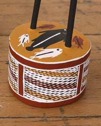 Aboriginal Artwork by Bob Ali, Gomarla (Egret bird) Sculpture, 69cm