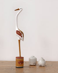 Aboriginal Artwork by Bob Ali, Gomarla (Egret bird) Sculpture, 39cm