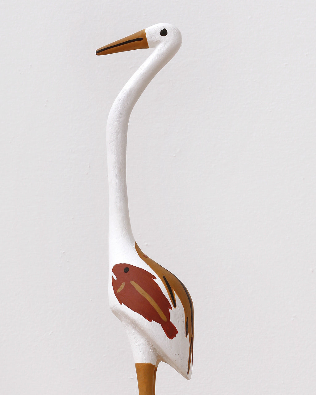 Aboriginal Artwork by Bob Ali, Gomarla (Egret bird) Sculpture, 39cm