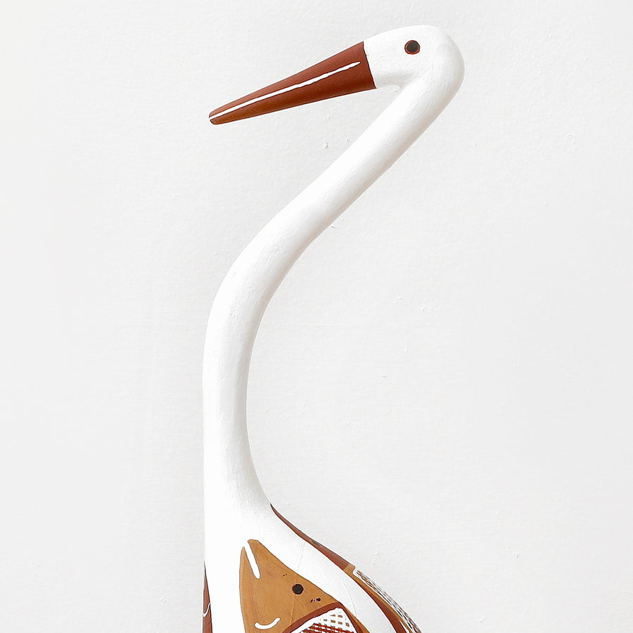Aboriginal Artwork by Bob Ali, Gomarla (Egret bird) Sculpture, 61cm