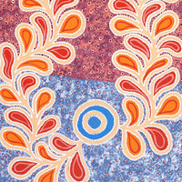 Aboriginal Artwork by Brenda Punytjina Armstrong, Kaliny-kalinypa / Ultukunpa Jukurrpa - Honey Grevillea Dreaming, 122x61cm