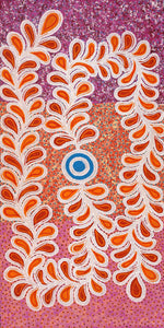 Aboriginal Artwork by Brenda Punytjina Armstrong, Kaliny-kalinypa / Ultukunpa Jukurrpa - Honey Grevillea Dreaming, 122x61cm - ART ARK®