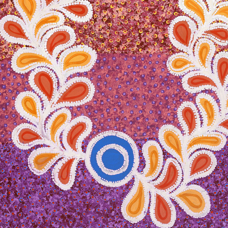 Aboriginal Artwork by Brenda Punytjina Armstrong, Honey Grevillea Dreaming, 122x76cm