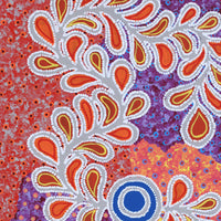 Aboriginal Artwork by Brenda Punytjina Armstrong, Kaliny-kalinypa / Ultukunpa Jukurrpa - Honey Grevillea Dreaming, 91x46cm