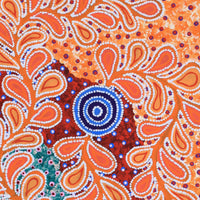 Aboriginal Artwork by Brenda Punytjina Armstrong, Kaliny-kalinypa / Ultukunpa Jukurrpa - Honey Grevillea Dreaming, 91x46cm