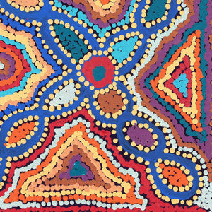 Aboriginal Artwork by Bridget Napangardi Williams, Ngalyipi Jukurrpa (Snake Vine Dreaming) - Purturlu, 30x30cm - ART ARK®