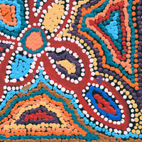 Aboriginal Artwork by Bridget Napangardi Williams, Ngalyipi Jukurrpa (Snake Vine Dreaming) - Purturlu, 30x30cm