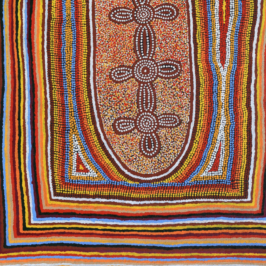 Aboriginal Artwork by Bundie Rowe, Untitled, 165x122cm