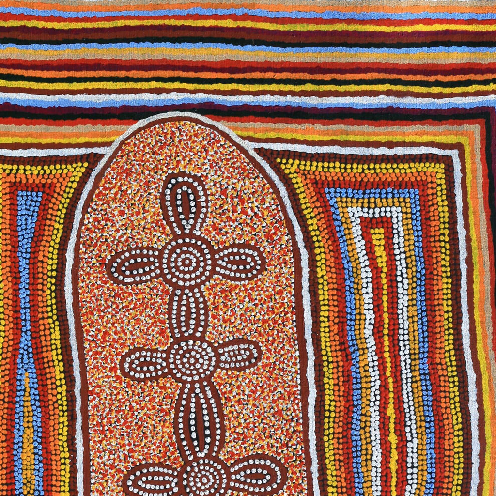 Aboriginal Artwork by Bundie Rowe, Untitled, 165x122cm