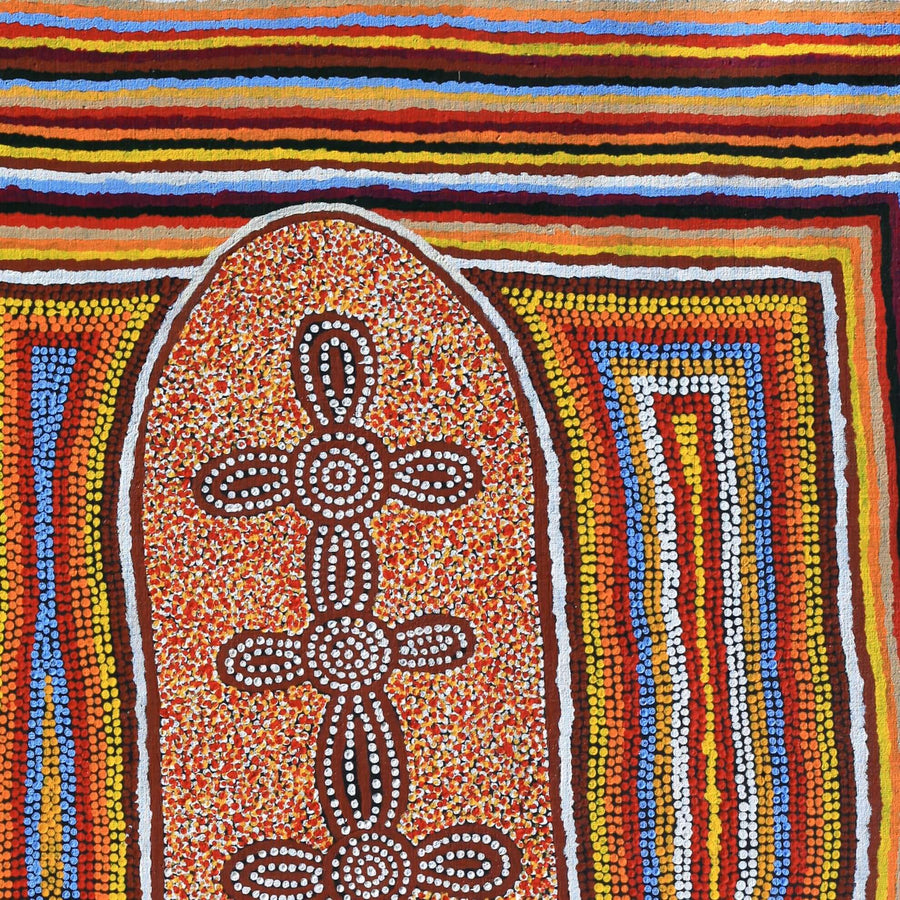 Aboriginal Artwork by Bundie Rowe, Untitled, 165x122cm