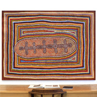 Aboriginal Artwork by Bundie Rowe, Untitled, 165x122cm