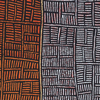 Aboriginal Artwork by Carol Nampijinpa Larry, Karnta Jukurrpa (Womens Dreaming), 107x76cm