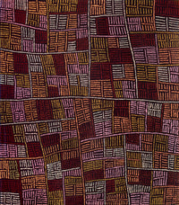 Aboriginal Artwork by Carol Nampijinpa Larry, Karnta Jukurrpa (Womens Dreaming), 122x107cm