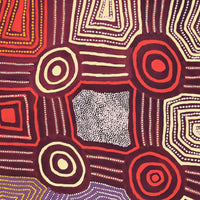 Aboriginal Artwork by Carol Nampijinpa Larry, Karnta Jukurrpa (Womens Dreaming), 122x107cm