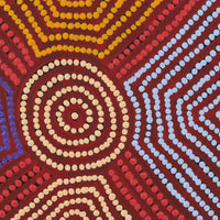 Aboriginal Artwork by Carol Nampijinpa Larry, Karnta Jukurrpa (Womens Dreaming), 30x30cm