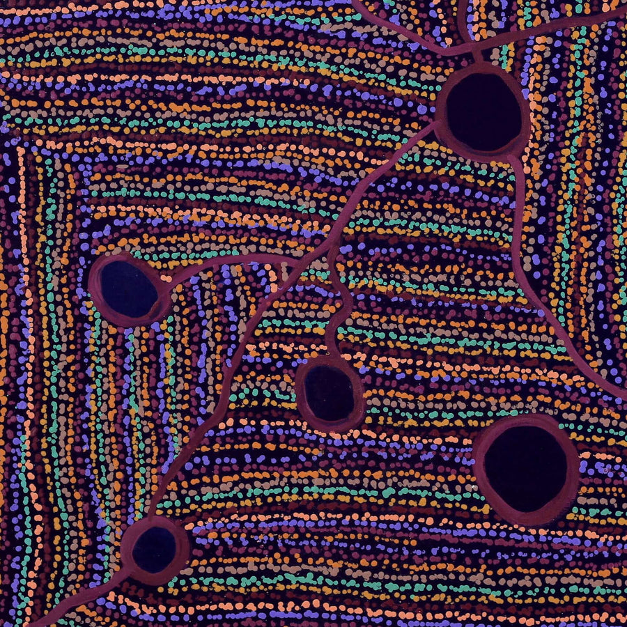 Aboriginal Artwork by Carol Young, Amanyi Young, 91x91cm