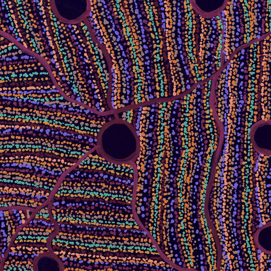 Aboriginal Artwork by Carol Young, Amanyi Young, 91x91cm