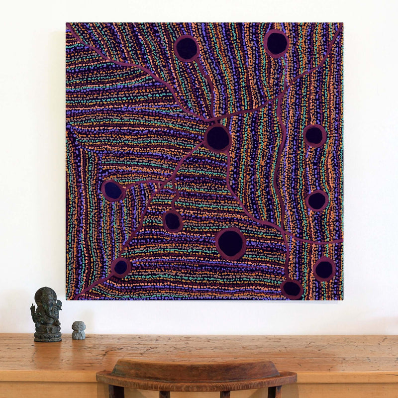 Aboriginal Artwork by Carol Young, Amanyi Young, 91x91cm