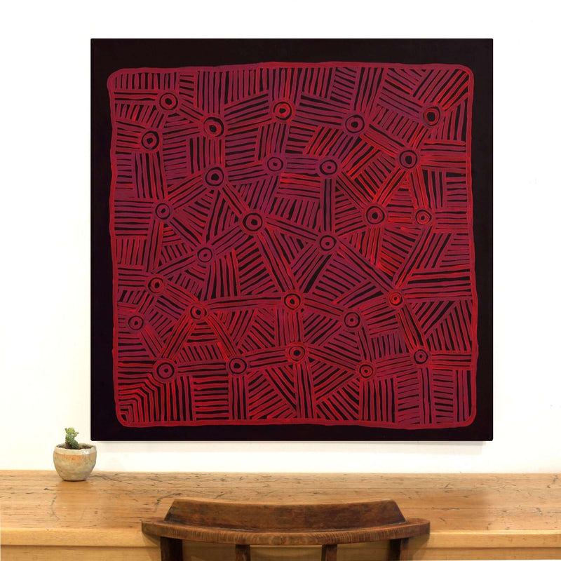 Aboriginal Artwork by Carol Young, Walka Wiru Ngura Wiru, 91x91cm