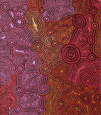 Aboriginal Artwork by Carol Nampijinpa Larry, Karnta Jukurrpa (Womens Dreaming), 122x107cm