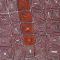 Aboriginal Artwork by Carol Nampijinpa Larry, Karnta Jukurrpa (Womens Dreaming), 122x61cm